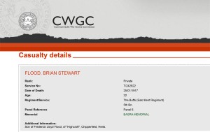  CWGC - Casualty Details.Flood