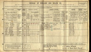  Census 1911.Whittick