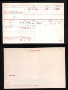  Clitheroe Medal Card30850 A000338-01534