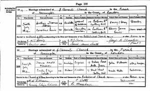  Emily Collett Re-marriage 1919