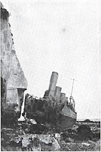  HMSNubian aground after action