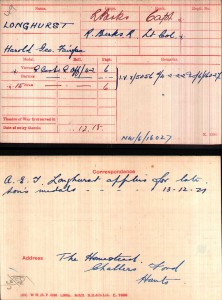  Longhurst Medal Card