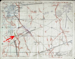  Map. Position of 10.RF at 24.4.17 