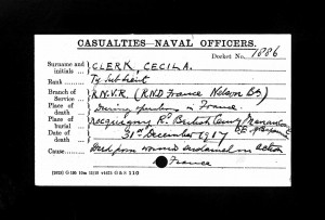  Naval Casualty Record.Clerk