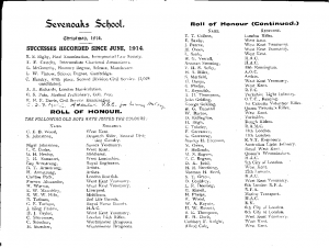  Sevenoaks School Xmas 1914